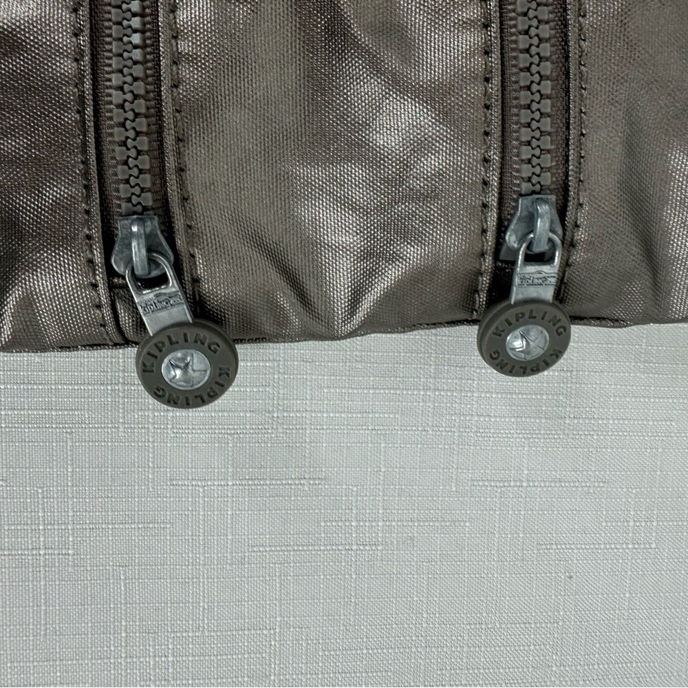 Kipling Metallic Silver Crossbody Bag Purse - Picture 14 of 16